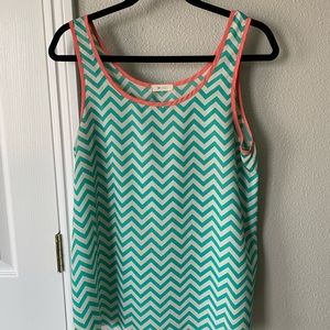 Teal Chevron Tank by Everly